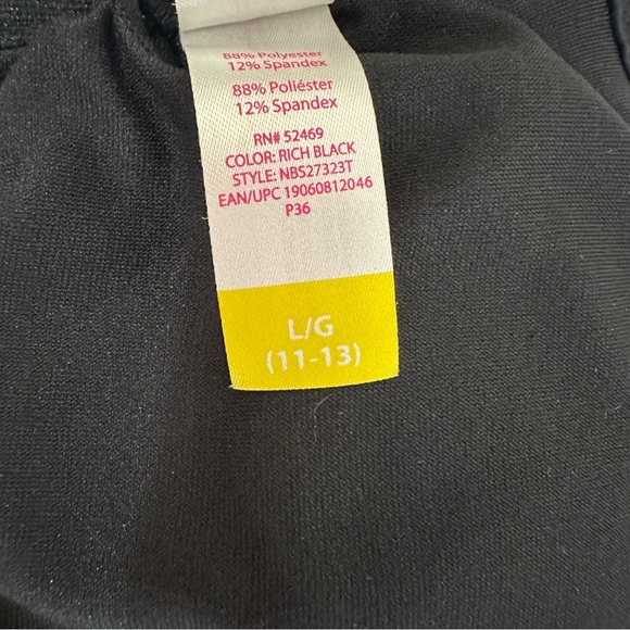 No Boundaries Womens Black Lace Halter Bikini Swimsuit Top Large (11-13) - Picture 4 of 7